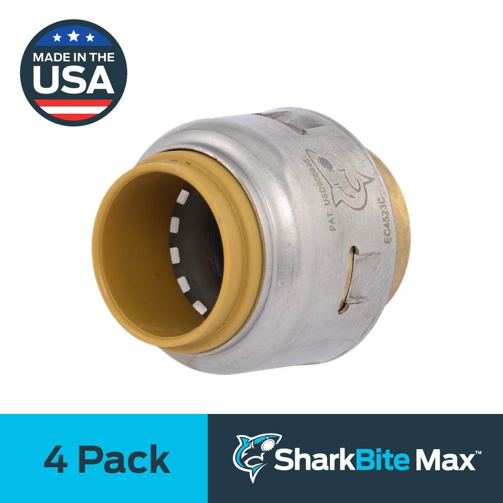 SharkBite Max 4-Pack 1/2-in Push-to-Connect Cap