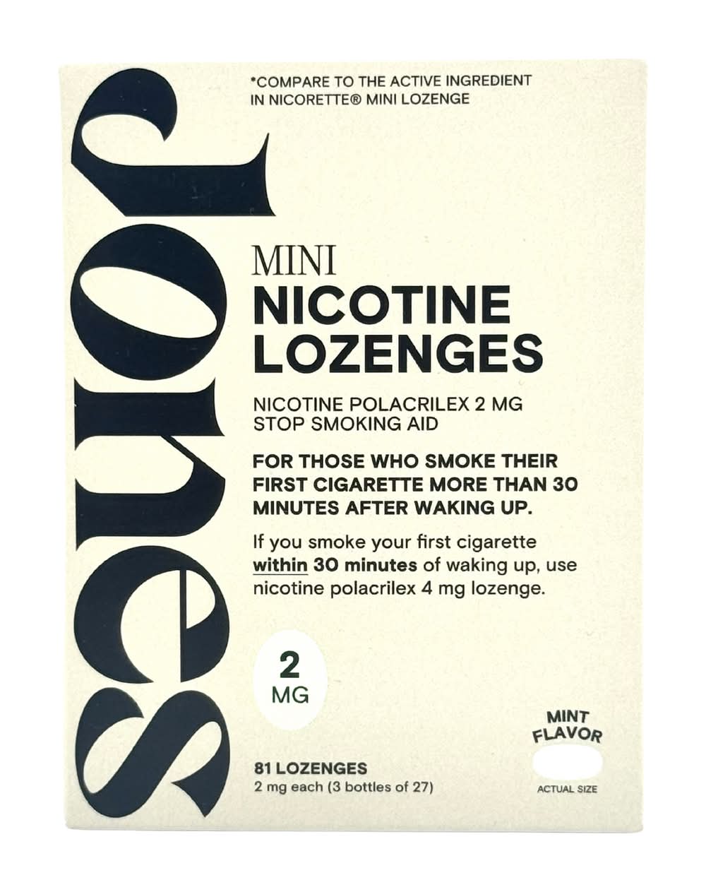 Jones 4 Mg Nicotine Lozenge Mints To Quit Vaping, NRT, Stop