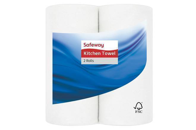 Safeway Kitchen Towel Wht 2pk