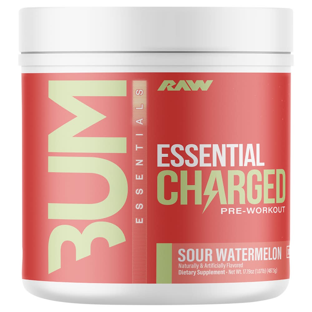 Get Raw Nutrition Essential Charged Preworkout, Sour Watermelon (17.19 oz)
