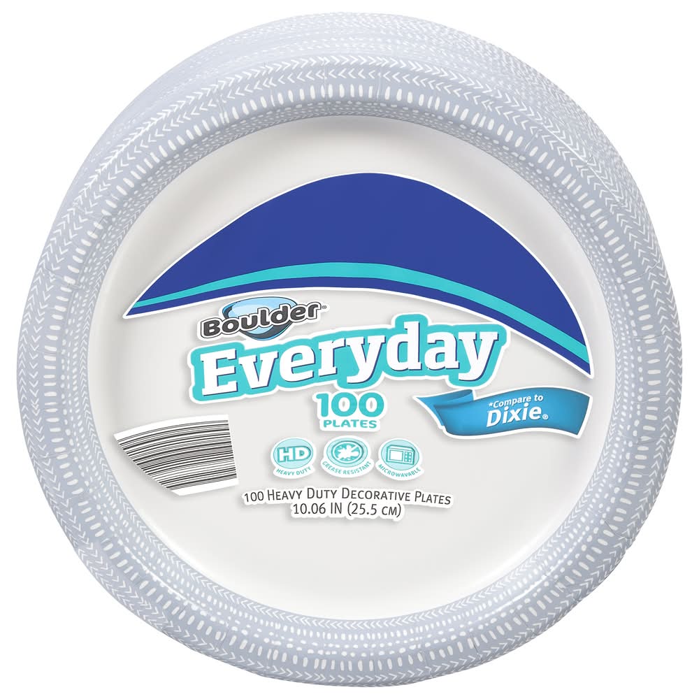 Boulder Canyon Everyday Heavy Duty Decorative Plates (100 ct)