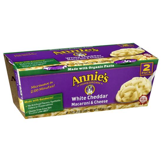 Annie's Home Grown White Cheddar Macaroni & Cheese With Organic Pasta (2 ct)