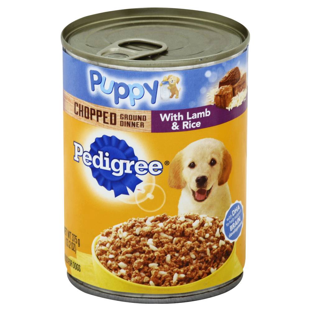 Pedigree Chopped Ground Dinner Lamb & Rice Puppy Dog Food (13.2 oz)