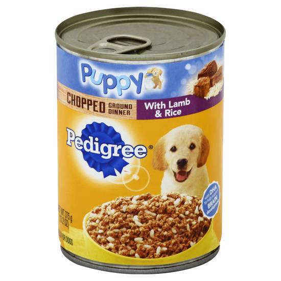 Pedigree Chopped Ground Dinner Lamb & Rice Puppy Dog Food (13.2 oz)