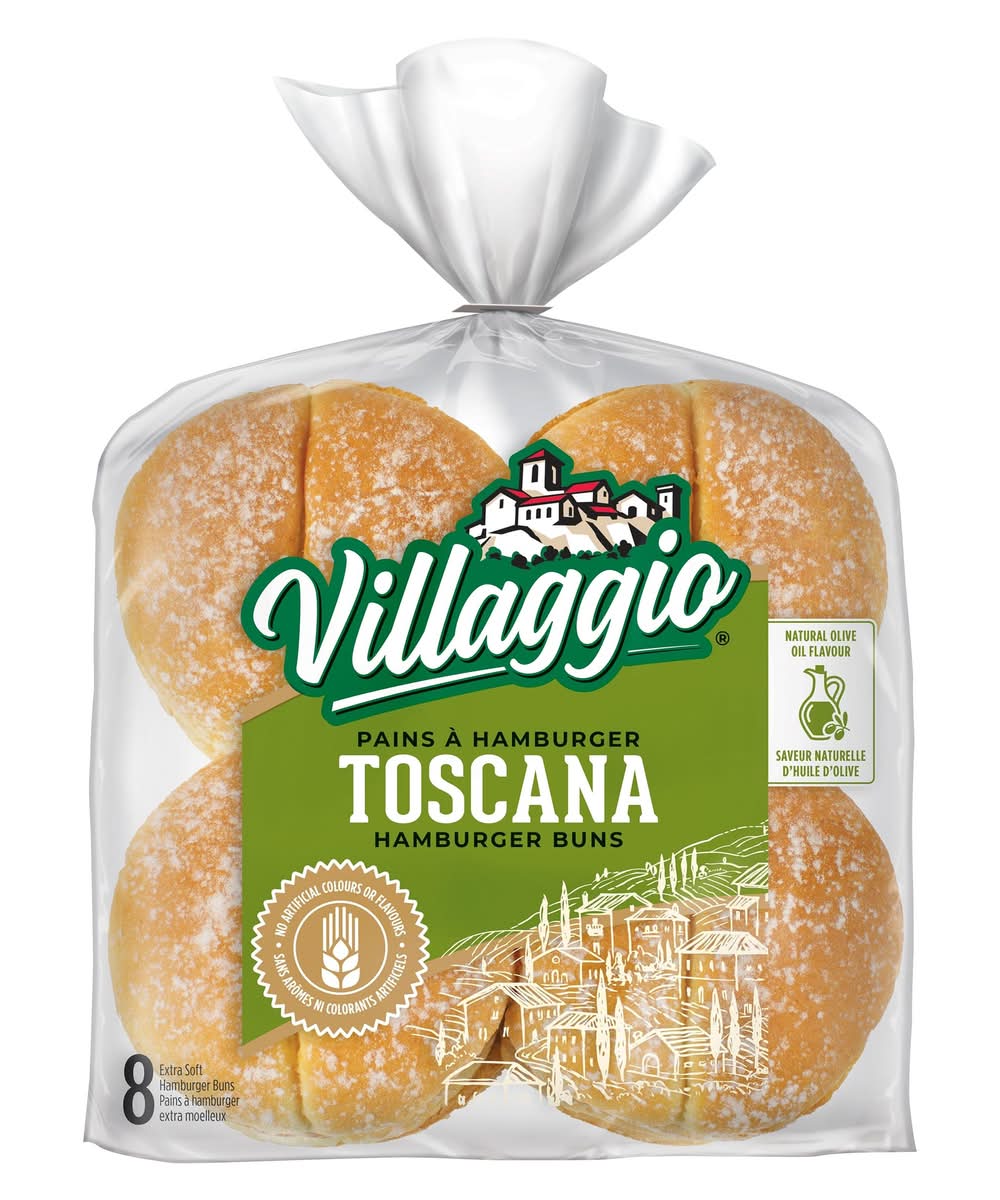 Villaggio Toscana Extra Soft Hamburger Buns (528 g, 8 ct)