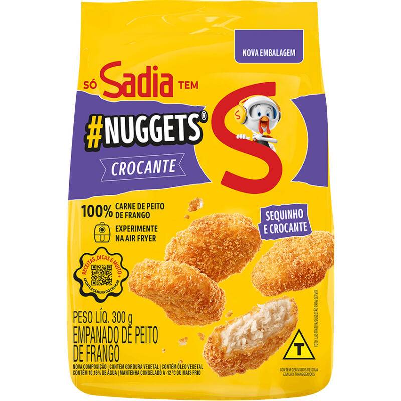 Sadia empanado de peito de frango crocante nuggets (300 g)