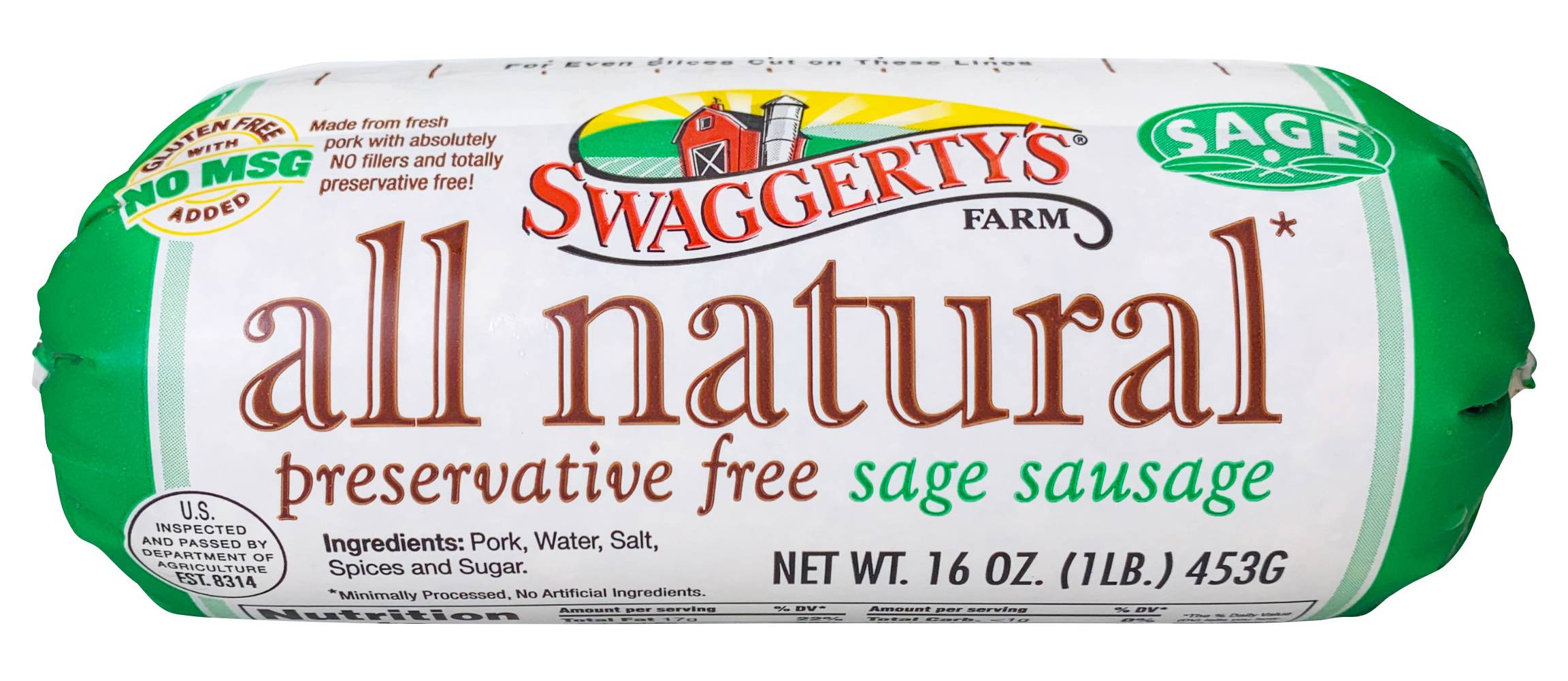 Swaggerty's Farm Sage Sausage (16 oz)