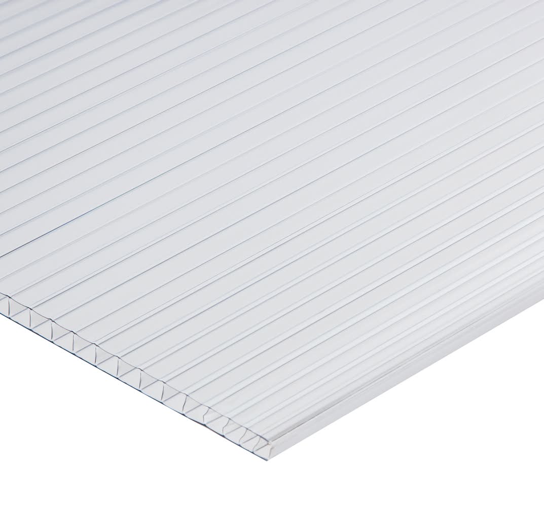 Sunlite 8 1.2 x 0.61m Clear Twinwall Polycarbonate Sheet - 1200mm