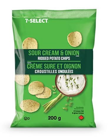 7-Select Sour Cream & Onion Ridged 200g