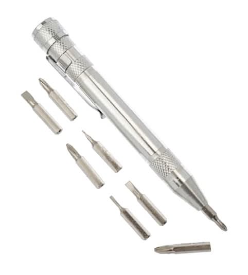 Bead Landing Screwdriver Pen, Silver (9 ct)