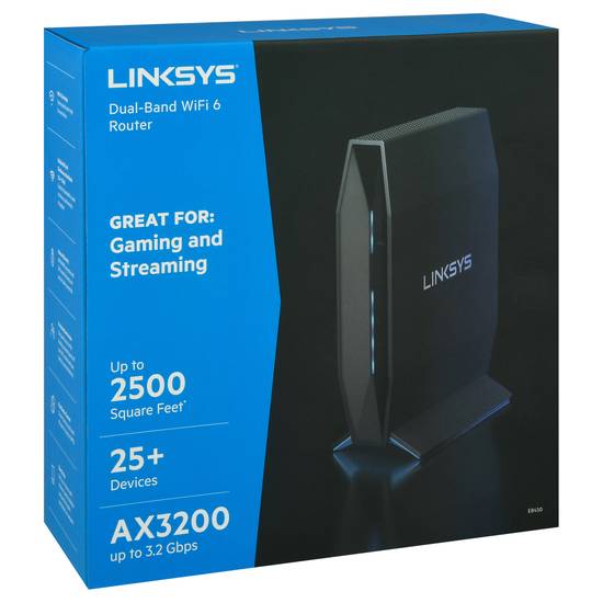 Linksys Ax3200 Dual-Band Wifi 6 Router Box