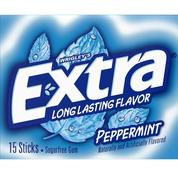 Extra® Peppermint Sugarfree Gum - 15 Sticks