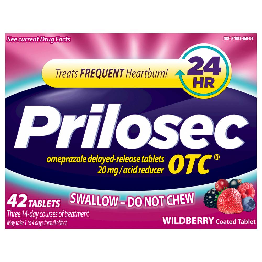 Prilosec Otc Wildberry Acid Reducer 20 mg Tablets (3.2 oz)