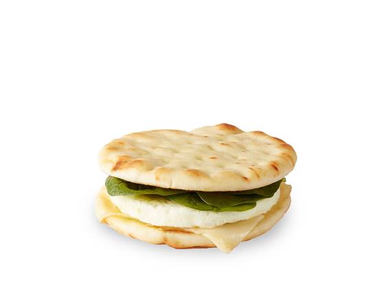 Egg White, Pesto and Swiss on Naan