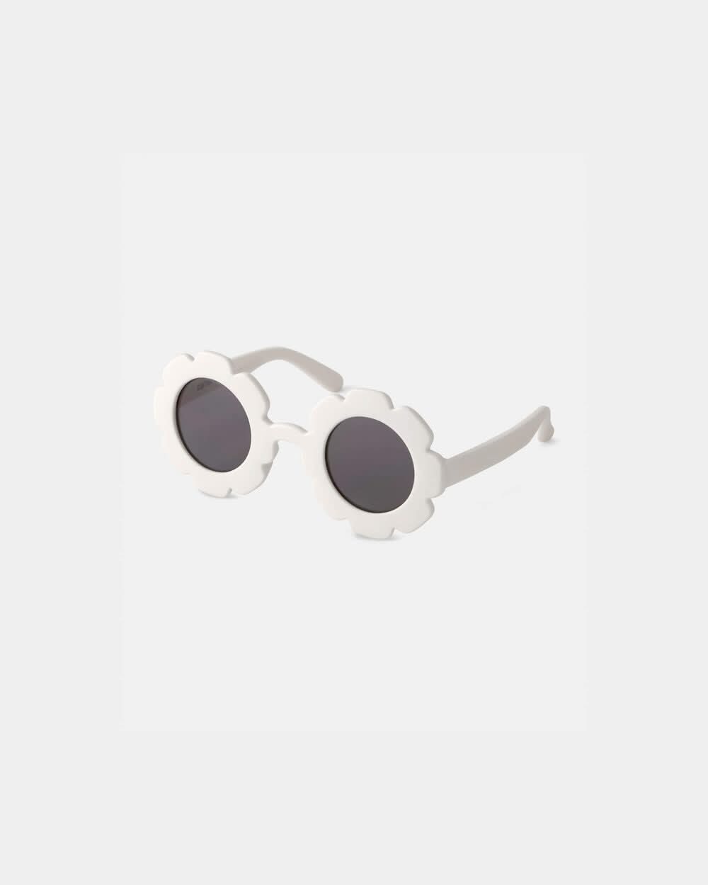 Baby Flower Sunglasses - White - Black - 0-3T