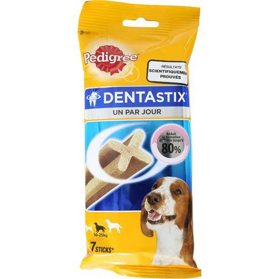 Batonnets pour chiens moyens Dentastix PEDIGREE - le paquet de 7 - 180 g