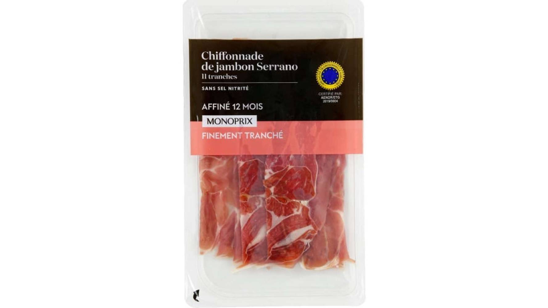 Monoprix - Chiffonnade de jamobon serrano