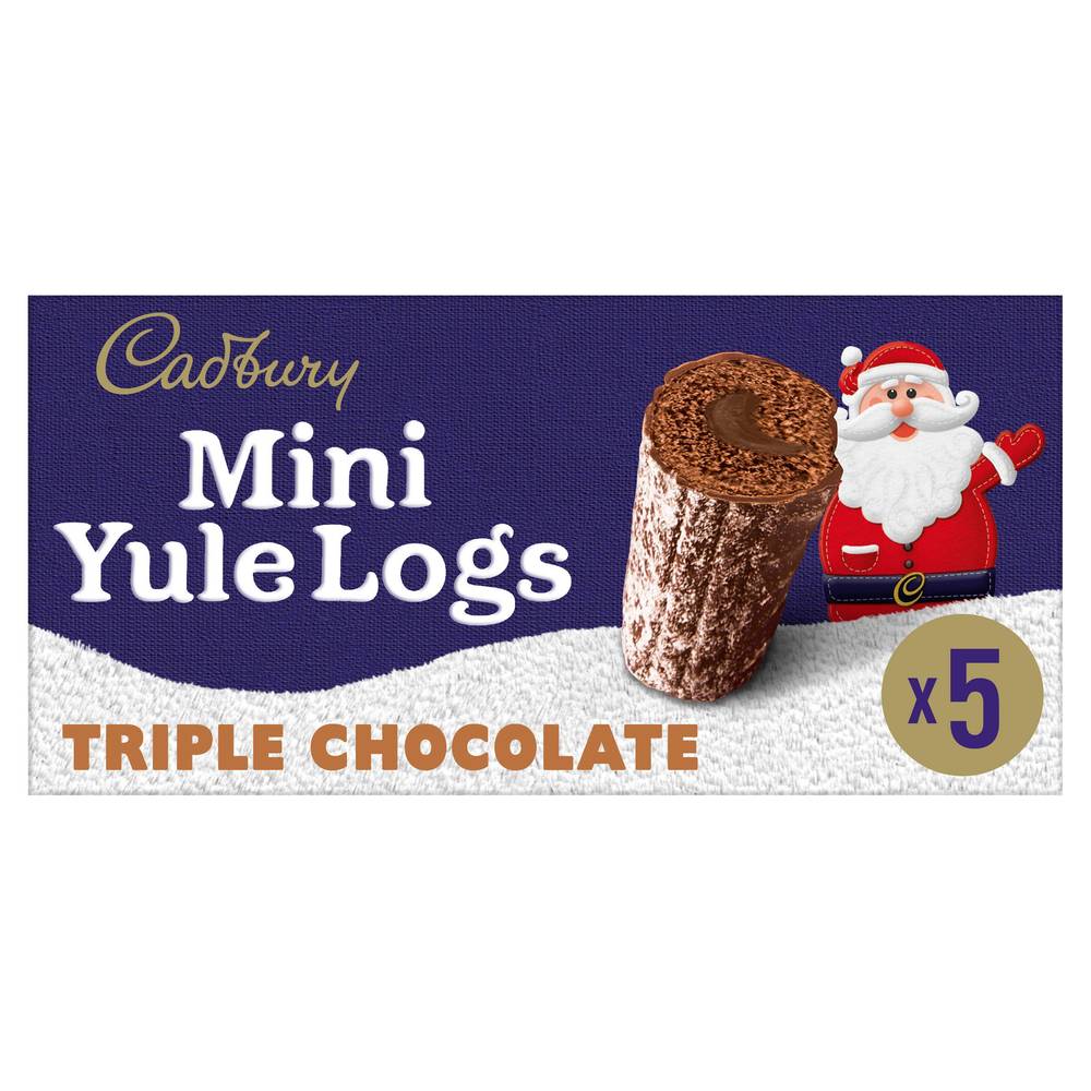 Cadbury Mini Yule Logs Triple Chocolate x5