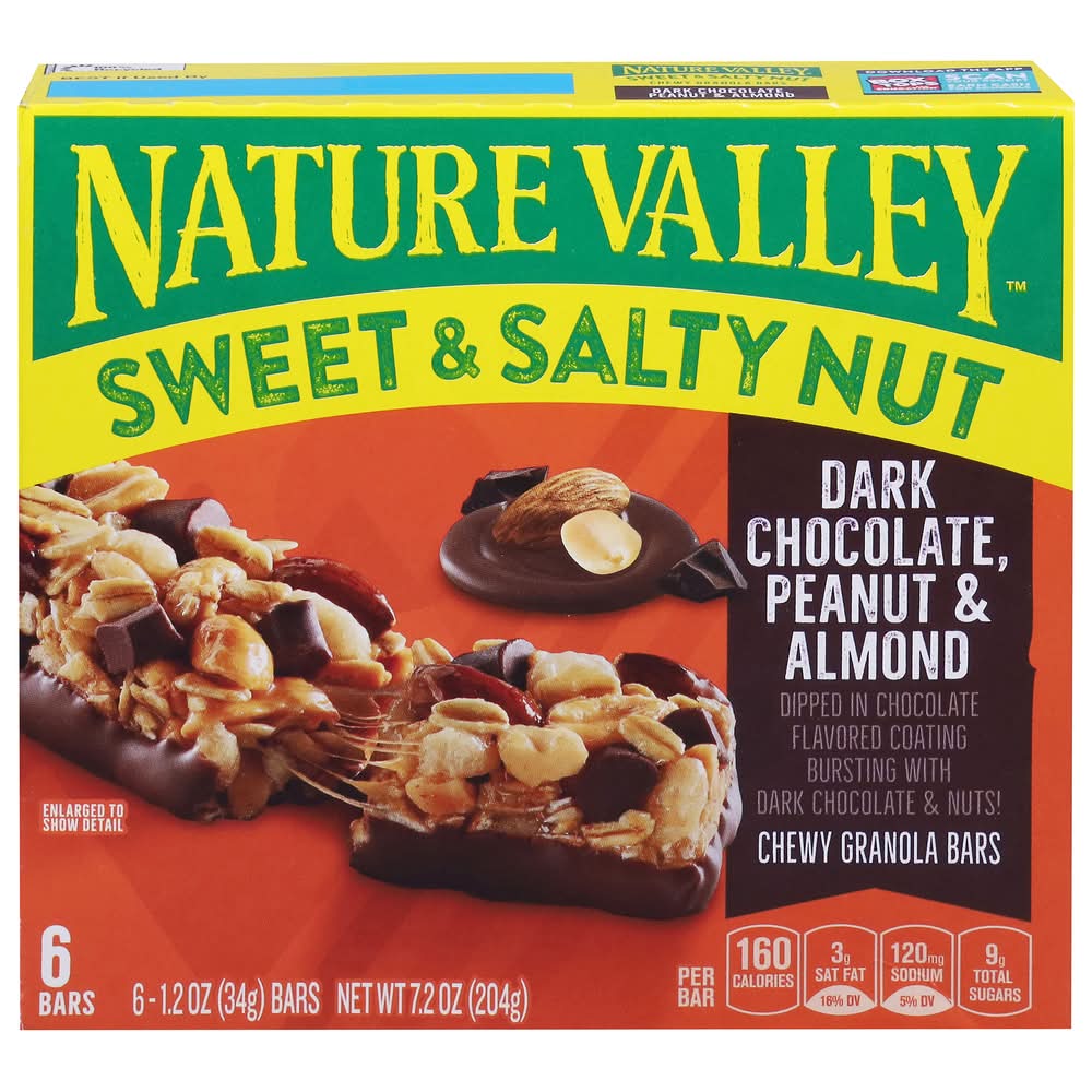 Nature Valley Sweet & Salty Nut Chewy Granola Bars, Assorted (6 x 1.2 oz)