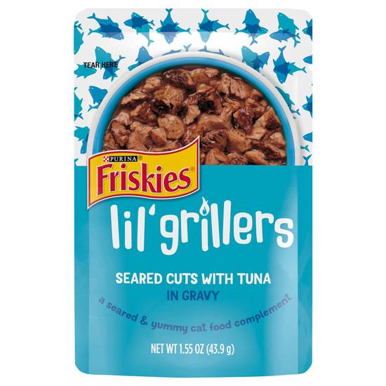 Friskies Lil Grillers Seared Cuts With Tuna in Gravy Cat Food