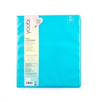 1" 275 Sheet Ring Binder Aqua - Yoobi™