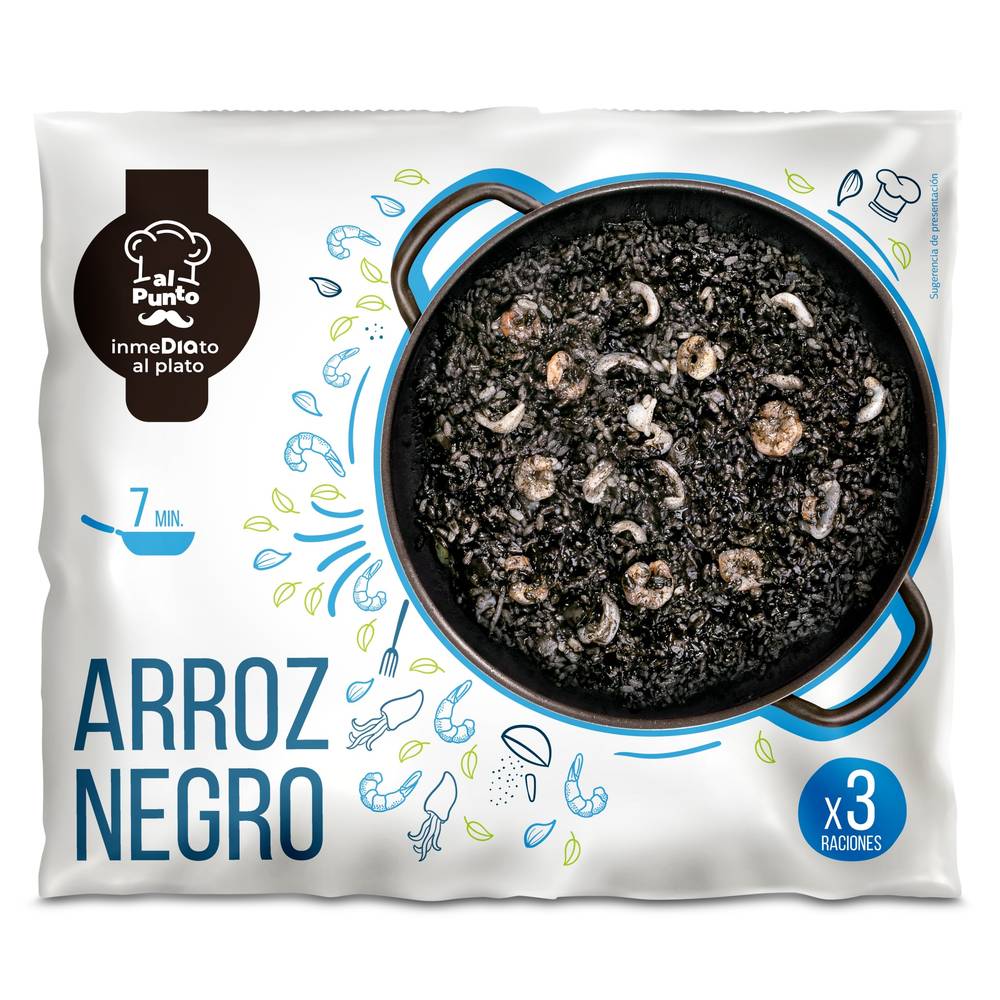 Arroz Negro Con Calamar Y Gambas Al Punto Dia Bolsa 600 G