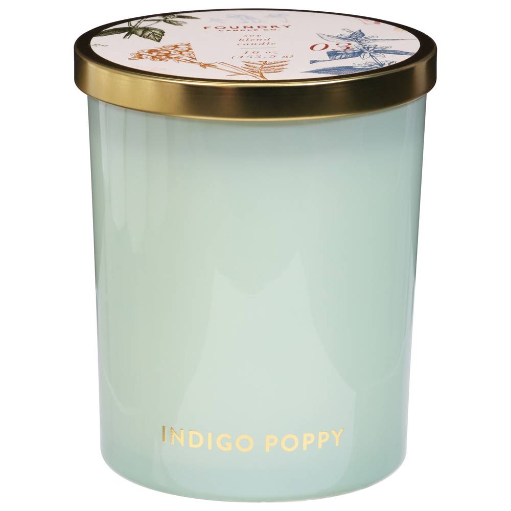 Foundry Candle Co. 03 Indigo Poppy Soy Blend (16 oz)