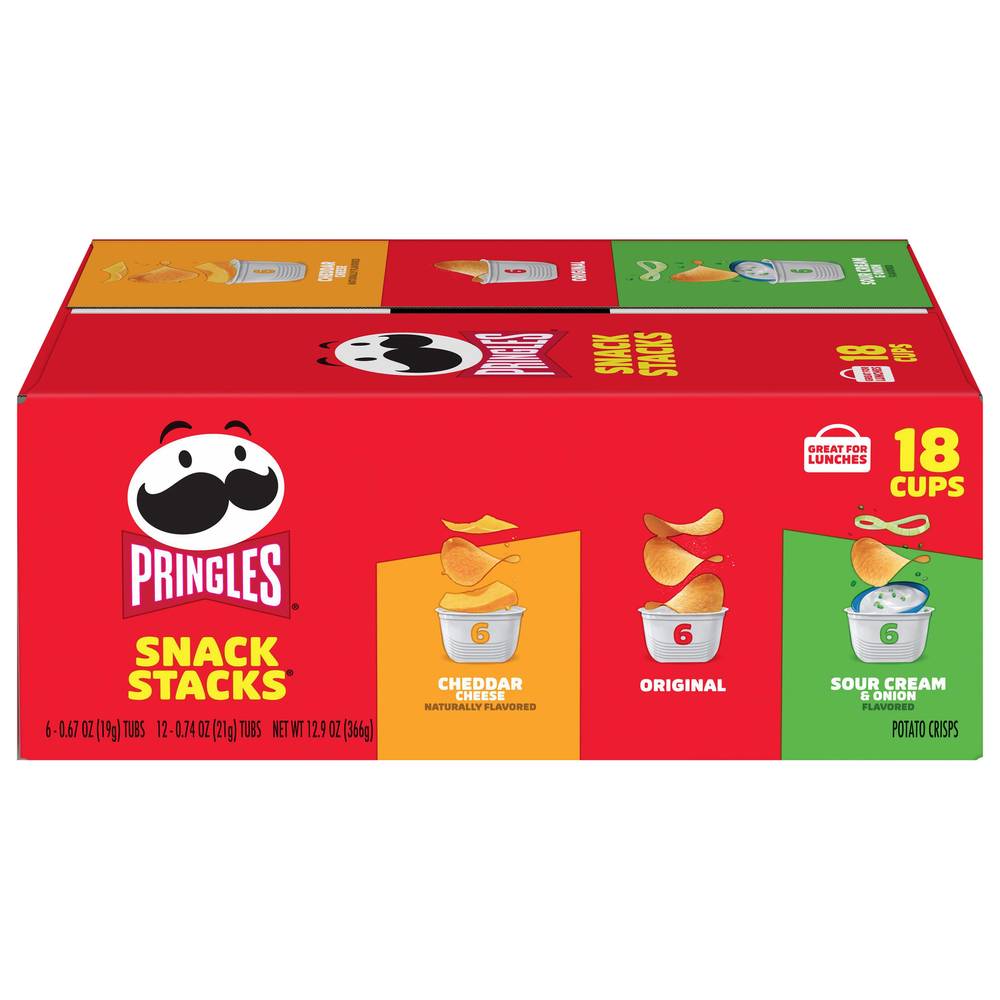 Pringles Snack Stacks Variety pack Potato Crisps (18 ct)