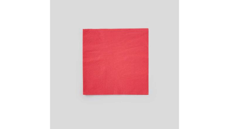 MONOPRIX 50 SERVIETTES 33X32 2PLIS ROUGE Lot de 50 serviettes