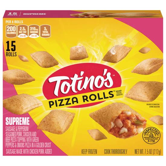 Totino's Supreme Frozen Snacks Pizza Rolls (15 ct)