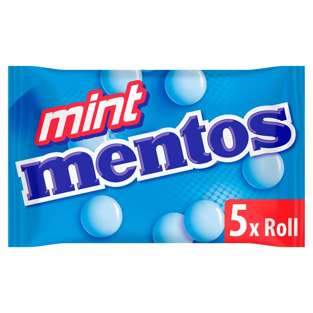 Mentos Chewy Dragees Mint Rolls 5x38g