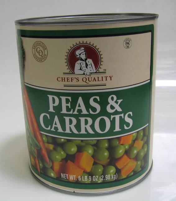 Chef's Quality - Peas & Diced Carrots - #10 cans