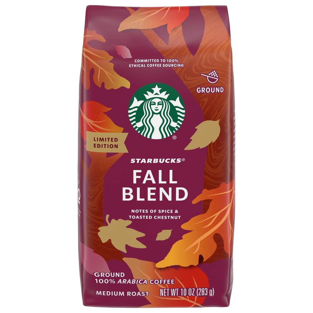 Starbucks Fall Blend Medium Roast Ground Coffee (10 oz)