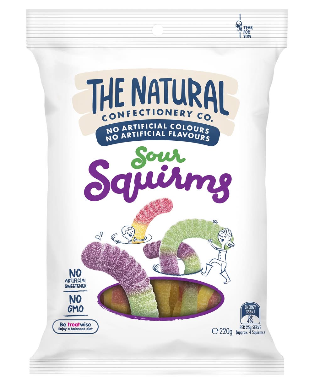 The Natural Confectionery Company Sour Squirms 220g