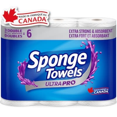 Spongetowels essuie-tout ultra à 2 épaisseurs - ultra 2-ply paper towel (3 pièces) (27.7x13.7 cm)