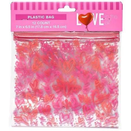 Valentine's Day Plastic Bag - 12.0 ea