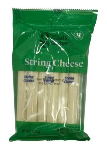 Good & Gather Low-Moisture Part-Skim Mozzarella String Cheese (12 oz, 12 ct)