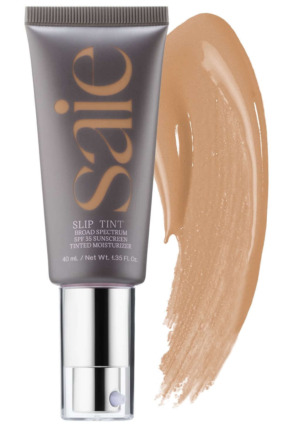 Saie Slip Tint – Lightweight Tinted Moisturizer with Mineral Zinc SPF 35 and Hyaluronic Acid Four + Half