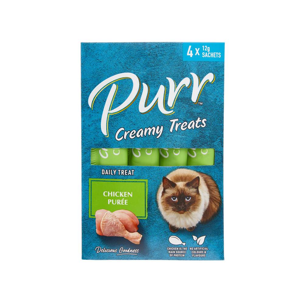 Purr Cat Treat Chicken Creamy Treat 12g (4 pack)