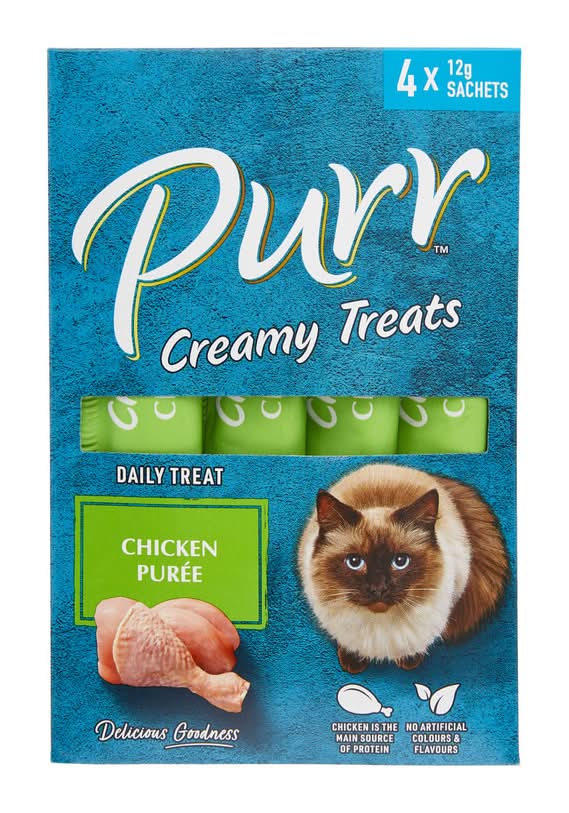 Purr Chicken Creamy Cat Treats (48g, 4 pack)