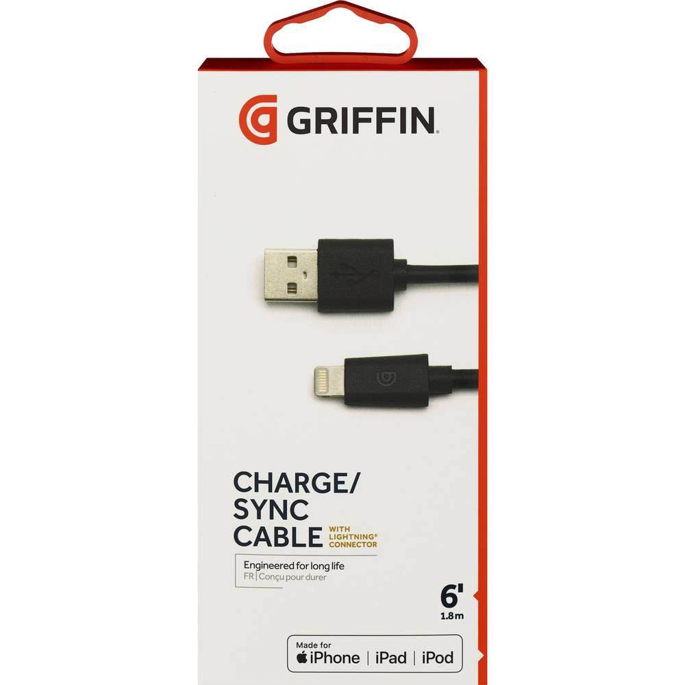 Griffin Usb-A Charge/Sync Lightning Cable (black)