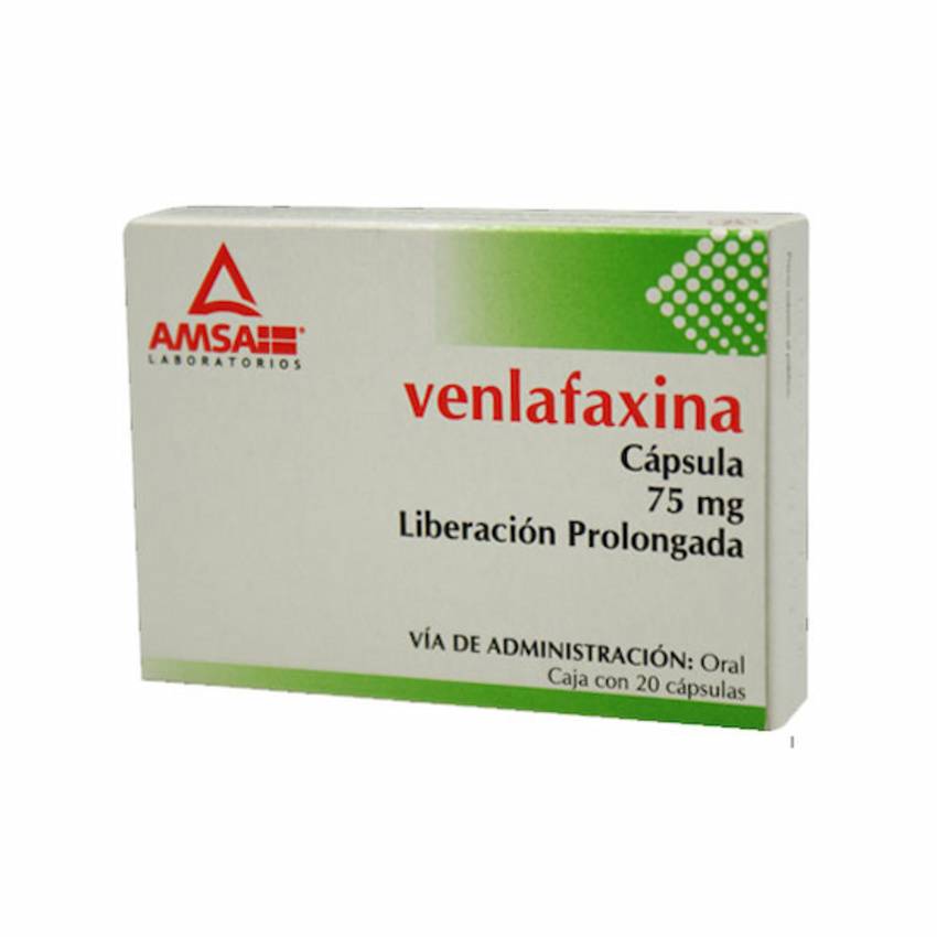 AMSA · Venlafaxina cápsulas 75 mg (20 g)