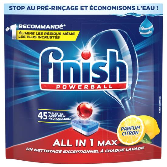 Finish - Power all in one citron (45 pièces)