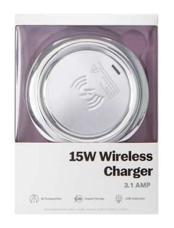 15W Wireless Charger Silver