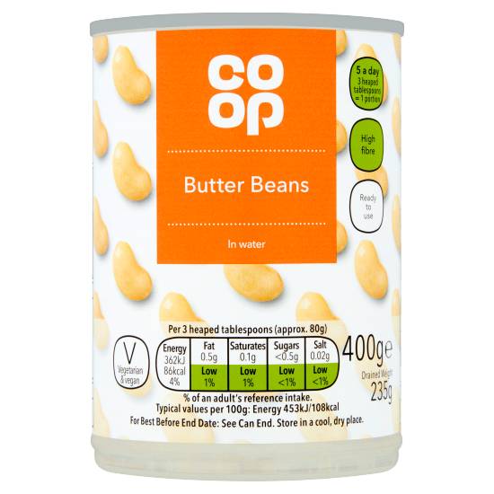 Co-Op Butter Beans in Water 400g