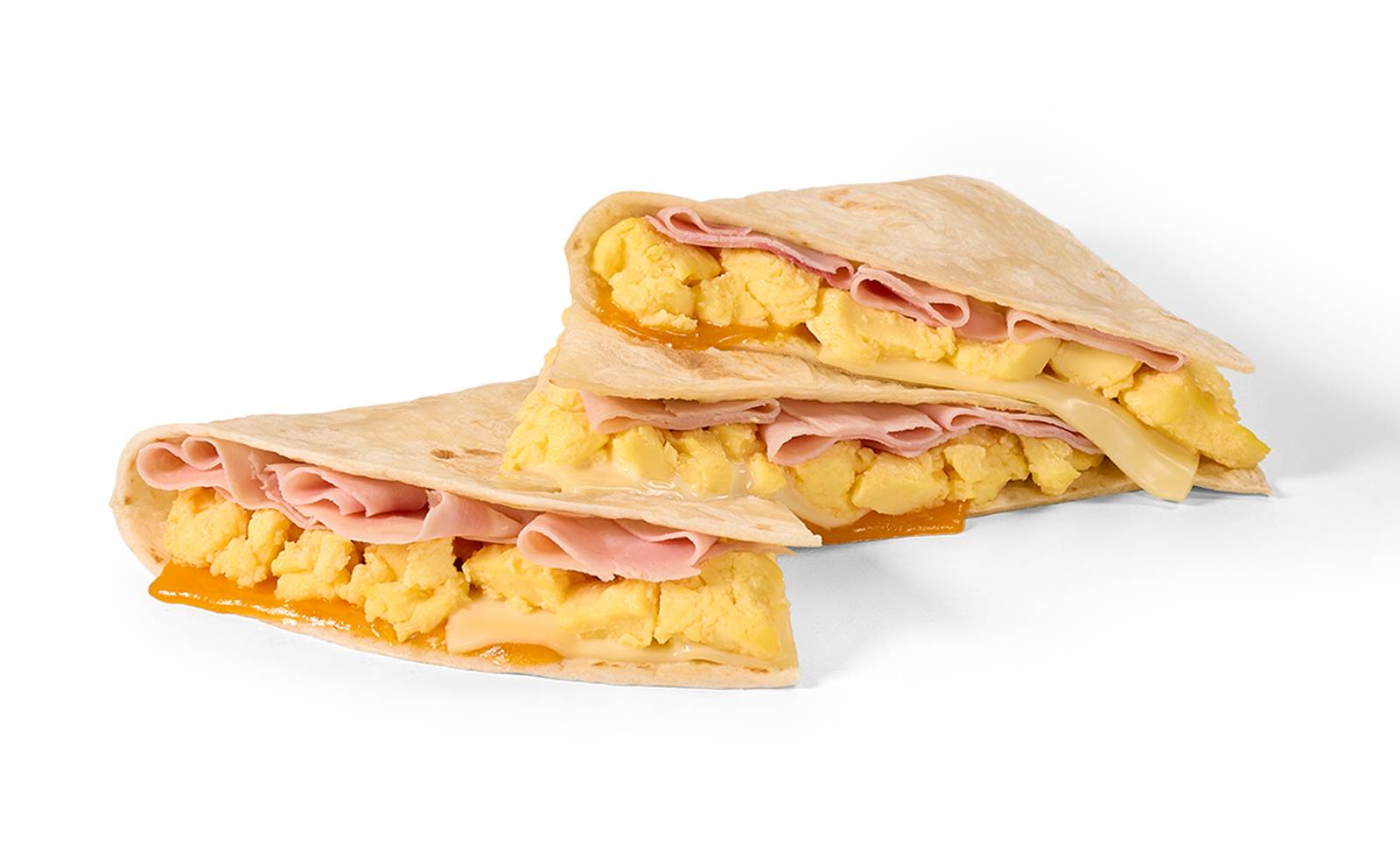 Quesadilla Breakfast Toasted Whole Mainstream: Scrambled Eggs Ham And Cheese - Each