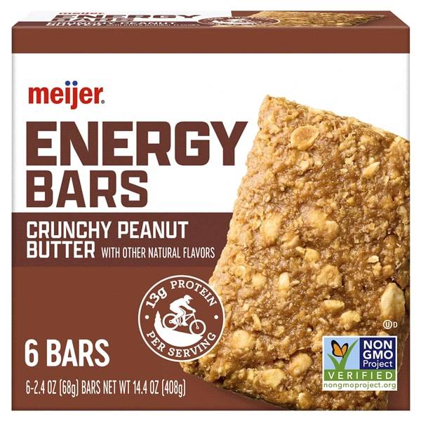 Meijer Energy Bar Peanut Butter Crunch, 6ct