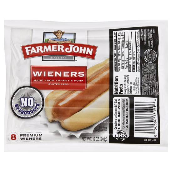 Farmer John Chicken and Pork Premium Wieners (8 ct)