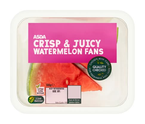 ASDA Crisp & Juicy Watermelon Fans (300g)