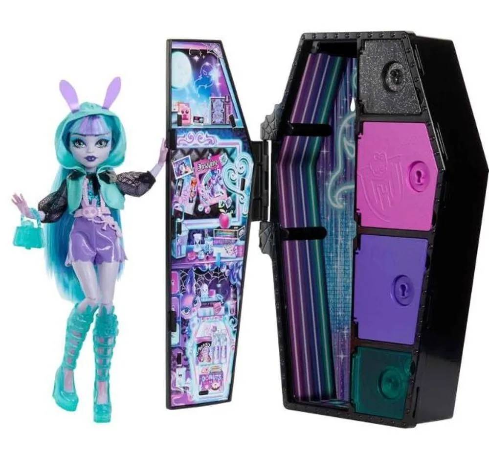 LALKA MONSTER HIGH STRASZYSEKRETY Twyla seria neonowa